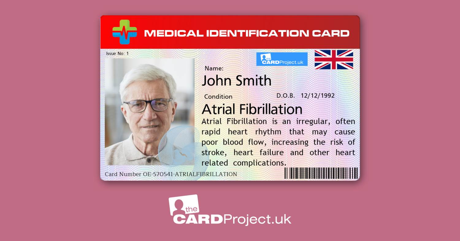 Atrial Fibrillation Premium Medical Card (FRONT)